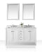 Ancerre Designs Shelton Vanity with Marble Vanity Top in Carrara White with White Basin With Mirror - Ancerre Designs - Ambient Home