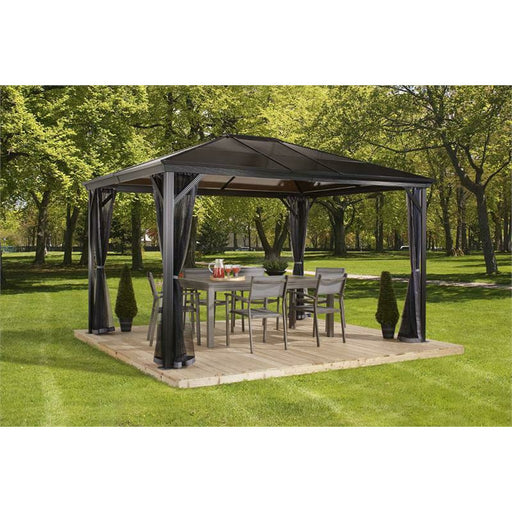 Sojag™ Verona Hard Roof Gazebo with Polycarbonate Roof & Mosquito Netting - Sojag Gazebo - Ambient Home