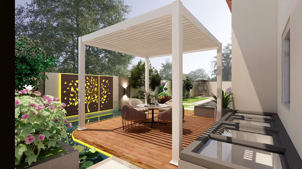 Bon Pergola Smart Louvered Pergola with Motorization & Lighting, Villa Pergola - Bon Pergola - Ambient Home