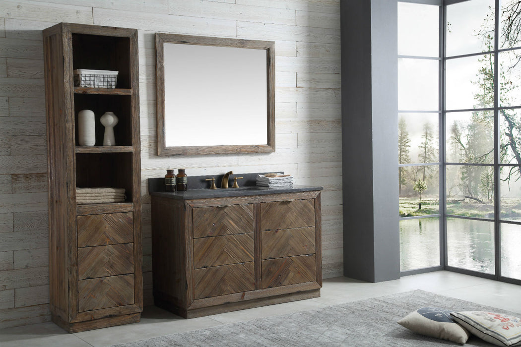 Legion Furniture WH8548 48 Inch Wood Vanity in Brown with Marble WH5148 Top, No Faucet - Legion Furniture - Ambient Home