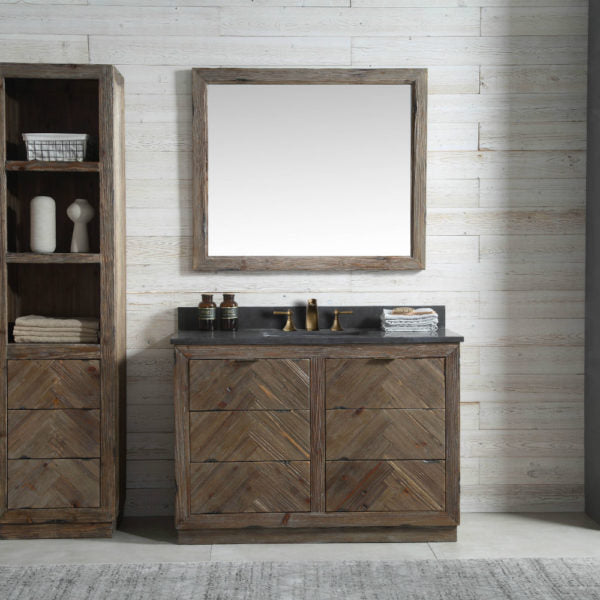 Legion Furniture WH8548 48 Inch Wood Vanity in Brown with Marble WH5148 Top, No Faucet - Legion Furniture - Ambient Home