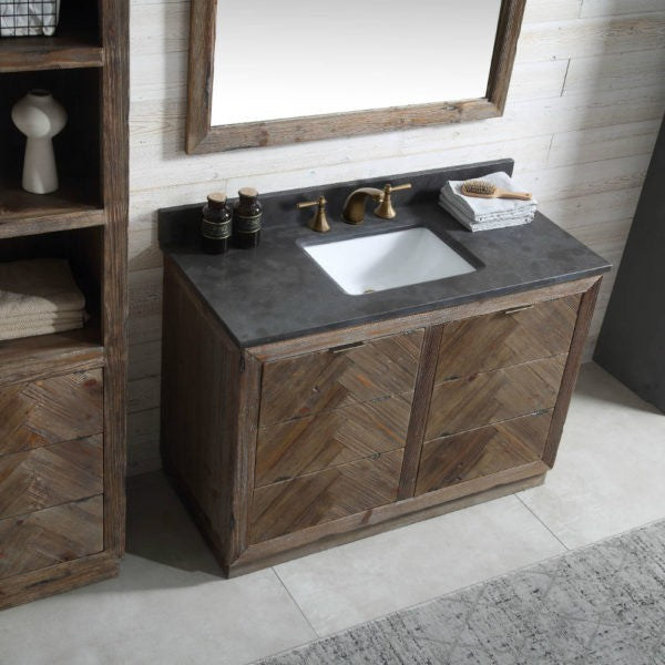 Legion Furniture WH8560 60 Inch Wood Vanity in Brown with Marble WH5160 Top, No Faucet - Legion Furniture - Ambient Home