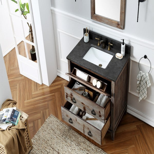 Legion Furniture WH8836 36 Inch Wood Vanity in Brown with Marble Top, No Faucet - Legion Furniture - Ambient Home