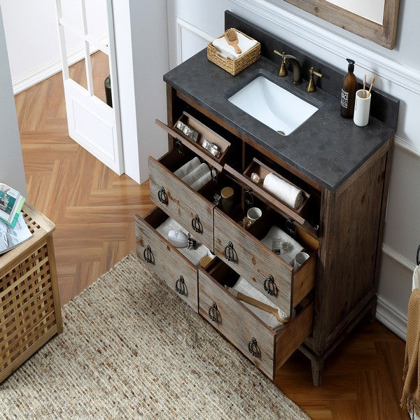 Legion Furniture WH8848 48 Inch Wood Vanity in Brown with Marble WH5148 Top, No Faucet - Legion Furniture - Ambient Home