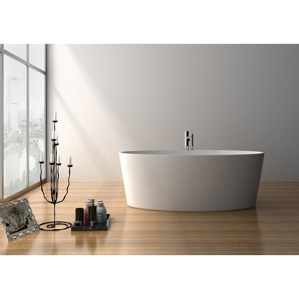 Legion Furniture WJ8617-W 63 Inch White Matt Solid Surface Tub, No Faucet - Legion Furniture Tubs - Ambient Home