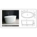 Legion Furniture WJ8617-W 63 Inch White Matt Solid Surface Tub, No Faucet - Legion Furniture Tubs - Ambient Home