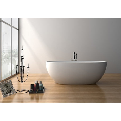 Legion Furniture WJ8628-W 65 Inch White Matt Solid Surface Tub, No Faucet - Legion Furniture Tubs - Ambient Home