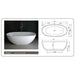 Legion Furniture WJ8628-W 65 Inch White Matt Solid Surface Tub, No Faucet - Legion Furniture Tubs - Ambient Home