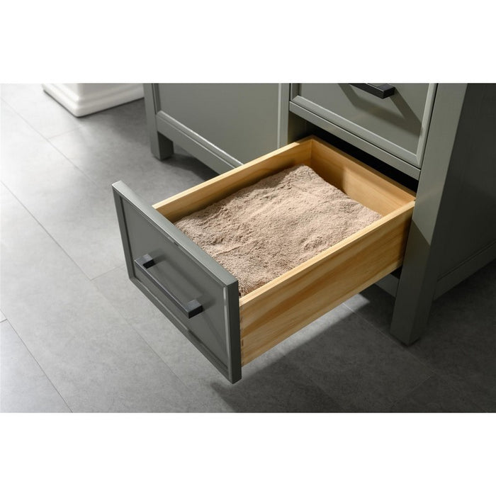 Legion Furniture WLF2136-PG 36 Inch Pewter Green Finish Sink Vanity Cabinet with Blue Lime Stone Top - Legion Furniture - Ambient Home