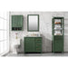 Legion Furniture WLF2136-VG 36 Inch Vogue Green Finish Sink Vanity Cabinet with Carrara White Top - Legion Furniture - Ambient Home