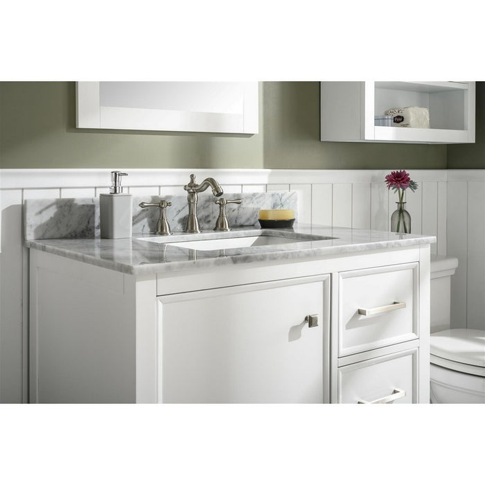 Legion Furniture WLF2136-W 36 Inch White Finish Sink Vanity Cabinet with Carrara White Top - Legion Furniture - Ambient Home