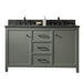 Legion Furniture WLF2154-PG 54 Inch Pewter Green Finish Double Sink Vanity Cabinet with Blue Lime Stone Top - Legion Furniture - Ambient Home