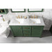 Legion Furniture WLF2154-VG 54 Inch Vogue Green Finish Double Sink Vanity Cabinet with Carrara White Top - Legion Furniture - Ambient Home