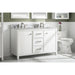 Legion Furniture WLF2154-W 54 Inch White Finish Double Sink Vanity Cabinet with Carrara White Top - Legion Furniture - Ambient Home