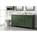 Legion Furniture WLF2160D-VG 60 Inch Vogue Green Finish Double Sink Vanity Cabinet with Carrara White Top - Legion Furniture - Ambient Home