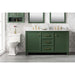 Legion Furniture WLF2160D-VG 60 Inch Vogue Green Finish Double Sink Vanity Cabinet with Carrara White Top - Legion Furniture - Ambient Home