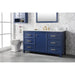 Legion Furniture WLF2160S-B 60 Inch Blue Finish Single Sink Vanity Cabinet with Carrara White Top - Legion Furniture - Ambient Home