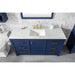 Legion Furniture WLF2160S-B 60 Inch Blue Finish Single Sink Vanity Cabinet with Carrara White Top - Legion Furniture - Ambient Home