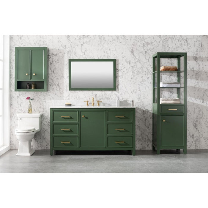 Legion Furniture WLF2160S-VG 60 Inch Vogue Green Finish Single Sink Vanity Cabinet with Carrara White Top - Legion Furniture - Ambient Home