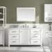 Legion Furniture WLF2160S-W 60 Inch White Finish Single Sink Vanity Cabinet with Carrara White Top - Legion Furniture - Ambient Home