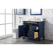 Legion Furniture WLF2236-B 36 Inch Blue Finish Sink Vanity Cabinet with Carrara White Top - Legion Furniture - Ambient Home