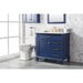 Legion Furniture WLF2236-B 36 Inch Blue Finish Sink Vanity Cabinet with Carrara White Top - Legion Furniture - Ambient Home