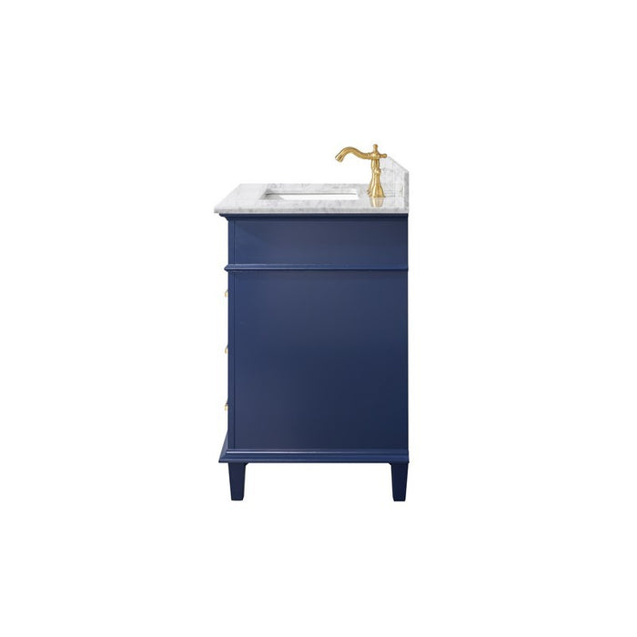 Legion Furniture WLF2236-B 36 Inch Blue Finish Sink Vanity Cabinet with Carrara White Top - Legion Furniture - Ambient Home