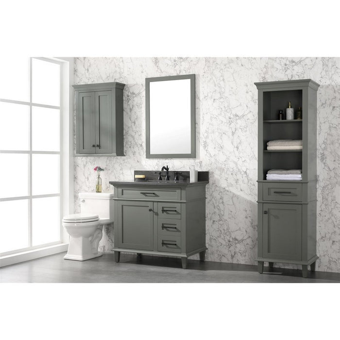 Legion Furniture WLF2236-PG 36 Inch Pewter Green Finish Sink Vanity Cabinet with Blue Lime Stone Top - Legion Furniture - Ambient Home