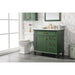 Legion Furniture WLF2236-VG 36 Inch Vogue Green Finish Sink Vanity Cabinet with Carrara White Top - Legion Furniture - Ambient Home