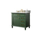 Legion Furniture WLF2236-VG 36 Inch Vogue Green Finish Sink Vanity Cabinet with Carrara White Top - Legion Furniture - Ambient Home