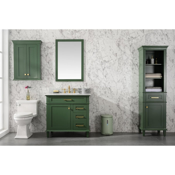 Legion Furniture WLF2236-VG 36 Inch Vogue Green Finish Sink Vanity Cabinet with Carrara White Top - Legion Furniture - Ambient Home