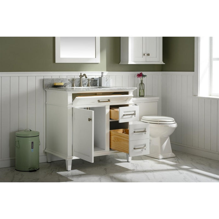 Legion Furniture WLF2236-W 36 Inch White Finish Sink Vanity Cabinet with Carrara White Top - Legion Furniture - Ambient Home