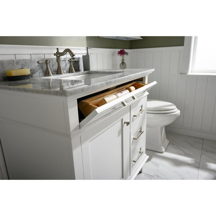 Legion Furniture WLF2236-W 36 Inch White Finish Sink Vanity Cabinet with Carrara White Top - Legion Furniture - Ambient Home