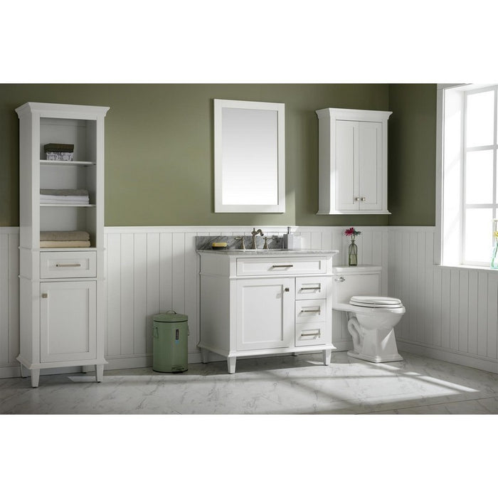 Legion Furniture WLF2236-W 36 Inch White Finish Sink Vanity Cabinet with Carrara White Top - Legion Furniture - Ambient Home