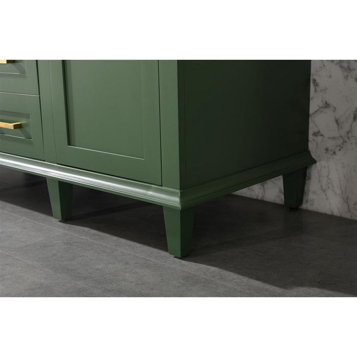 Legion Furniture WLF2254-VG 54 Inch Vogue Green Finish Double Sink Vanity Cabinet with Carrara White Top - Legion Furniture - Ambient Home