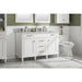 Legion Furniture WLF2254-W 54 Inch White Finish Double Sink Vanity Cabinet with Carrara White Top - Legion Furniture - Ambient Home