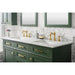 Legion Furniture WLF2260D-VG 60 Inch Vogue Green Finish Double Sink Vanity Cabinet with Carrara White Top - Legion Furniture - Ambient Home