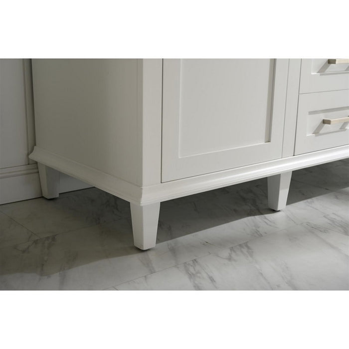 Legion Furniture WLF2260D-W 60 Inch White Finish Double Sink Vanity Cabinet with Carrara White Top - Legion Furniture - Ambient Home