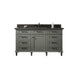 Legion Furniture WLF2260S-PG 60 Inch Pewter Green Finish Single Sink Vanity Cabinet with Blue Lime Stone Top - Legion Furniture - Ambient Home