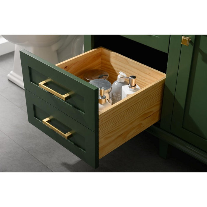 Legion Furniture WLF2260S-VG 60 Inch Vogue Green Finish Single Sink Vanity Cabinet with Carrara White Top - Legion Furniture - Ambient Home
