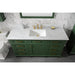 Legion Furniture WLF2260S-VG 60 Inch Vogue Green Finish Single Sink Vanity Cabinet with Carrara White Top - Legion Furniture - Ambient Home