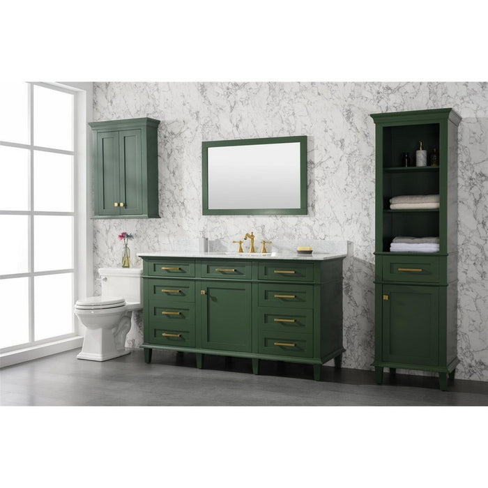 Legion Furniture WLF2260S-VG 60 Inch Vogue Green Finish Single Sink Vanity Cabinet with Carrara White Top - Legion Furniture - Ambient Home