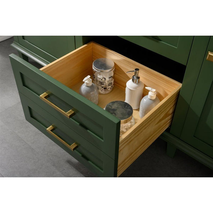 Legion Furniture WLF2272-VG 72 Inch Vogue Green Double Single Sink Vanity Cabinet with Carrara White Top - Legion Furniture - Ambient Home