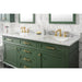 Legion Furniture WLF2272-VG 72 Inch Vogue Green Double Single Sink Vanity Cabinet with Carrara White Top - Legion Furniture - Ambient Home