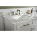 Legion Furniture WLF2272-W 72 Inch White Double Single Sink Vanity Cabinet with Carrara White Top - Legion Furniture - Ambient Home