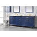 Legion Furniture WLF2280-B 80 Inch Blue Double Sink Vanity Cabinet with Carrara White Quartz Top - Legion Furniture - Ambient Home