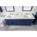 Legion Furniture WLF2280-B 80 Inch Blue Double Sink Vanity Cabinet with Carrara White Quartz Top - Legion Furniture - Ambient Home