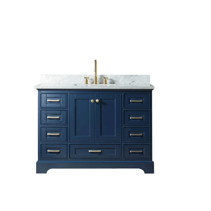 Legion Furniture WS3348-B 48 Inch Solid Wood Vanity in Blue, No Faucet - Legion Furniture - Ambient Home