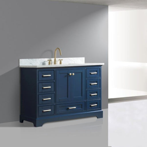 Legion Furniture WS3348-B 48 Inch Solid Wood Vanity in Blue, No Faucet - Legion Furniture - Ambient Home