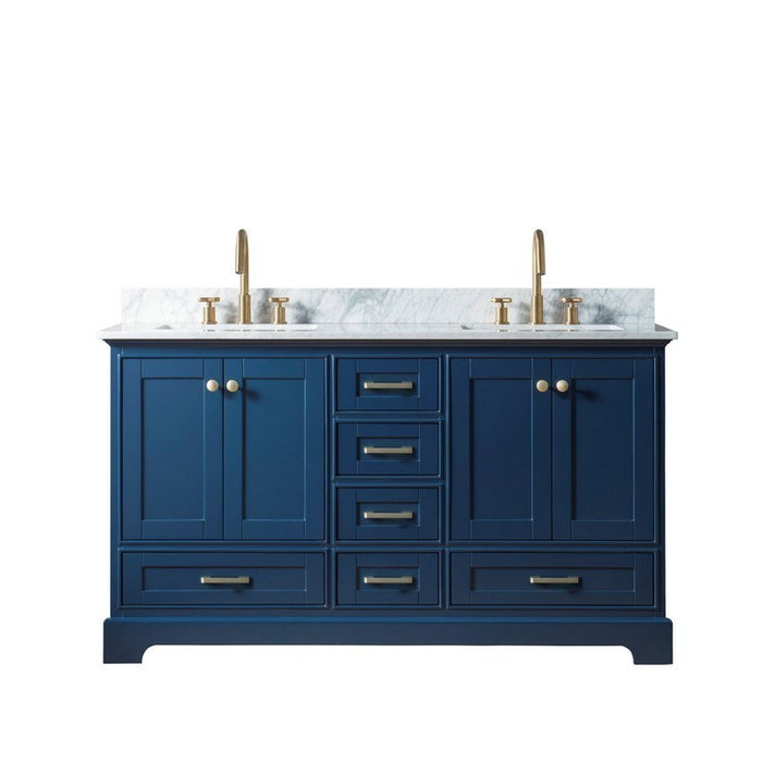 Legion Furniture WS3360-B 60 Inch Solid Wood Sink Vanity Without Faucet in Blue - Legion Furniture - Ambient Home